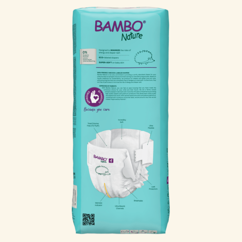 Fraldas T4, (7 - 14 kg), 48 und, pack XL, Bambo Nature - O Gato das Fraldas