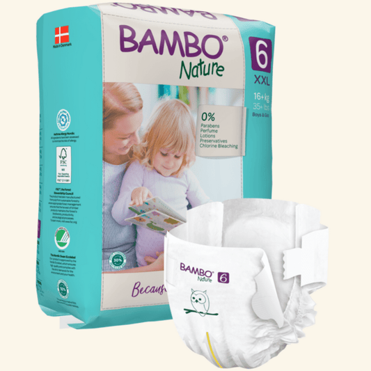 Fraldas T6, (+16 kg), 20 unidades, Bambo Nature - O Gato das Fraldas