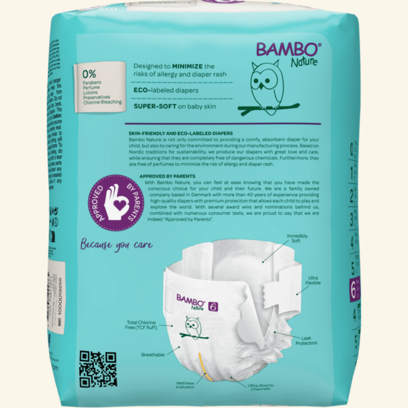 Fraldas T6, (+16 kg), 20 unidades, Bambo Nature - O Gato das Fraldas