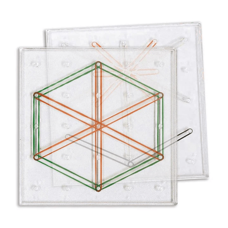 Geoplano Transparente Quadrado 15x15 cm – Miniland - O Gato das Fraldas