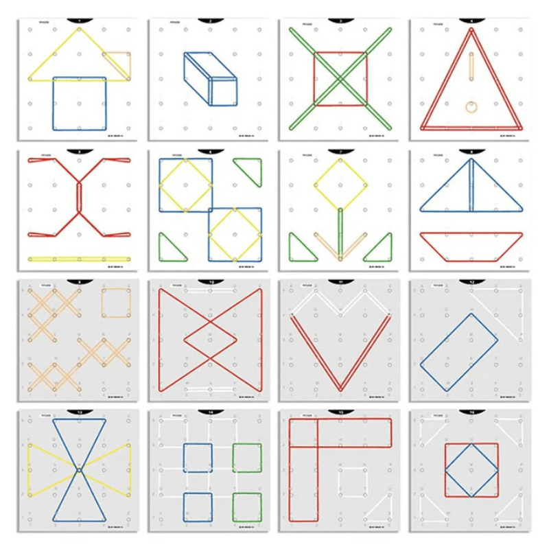 Geoplano Transparente Quadrado 15x15 cm – Miniland - O Gato das Fraldas