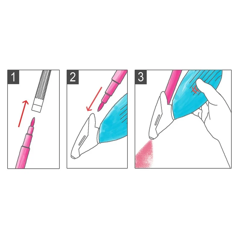 Kit Aerógrafo Graphi Pen + 12 Canetas – Créa Lign'