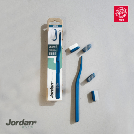 Escova de dentes de adulto da Jordan, Change com 4 recargas