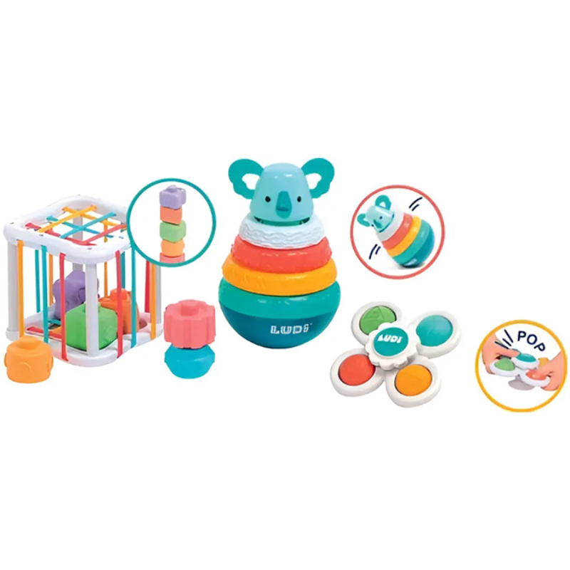 Kit Desenvolvimento Sensorial Bebé 10M+ Ludi