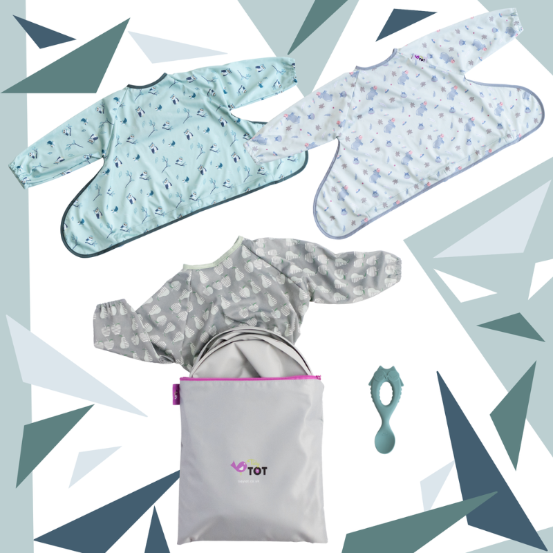 Kit Tidy Tot Tabuleiro + Babetes + Colher