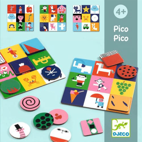 Loto Pico Pico - Jogo de Memória e Associação, DJECO - O Gato das Fraldas