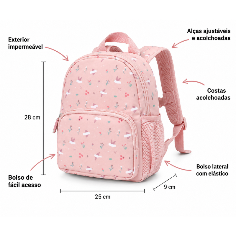 Mochila Infantil Blossom Birds – Tutete