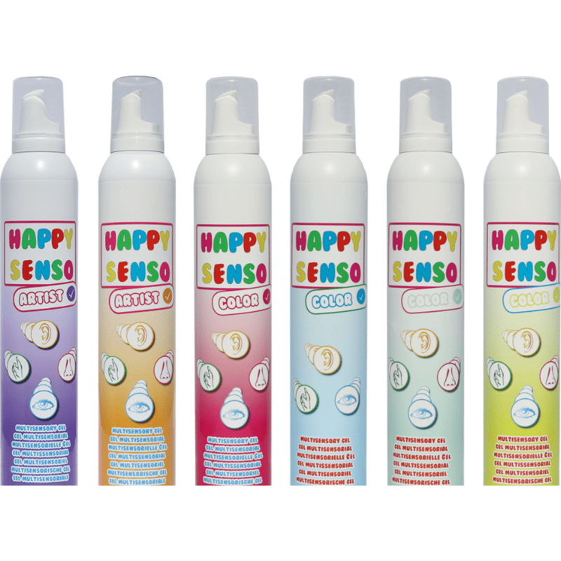 Pack de 6 Gel Multissensorial, artist (com cor) Happy Senso - O Gato das Fraldas