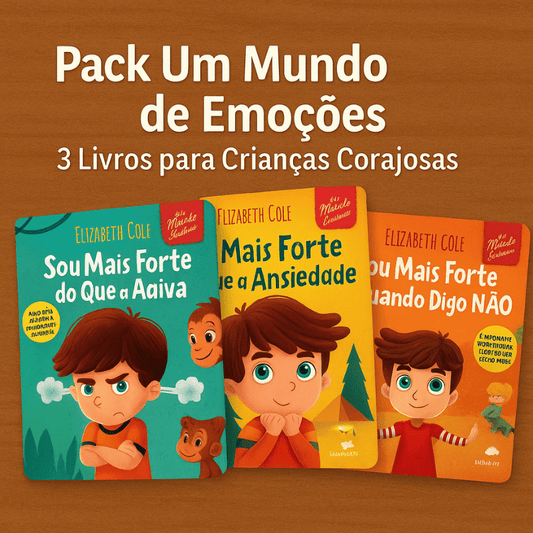 Pack Um Mundo de Emoções - 3 Livros para Crianças Corajosas - O Gato das Fraldas