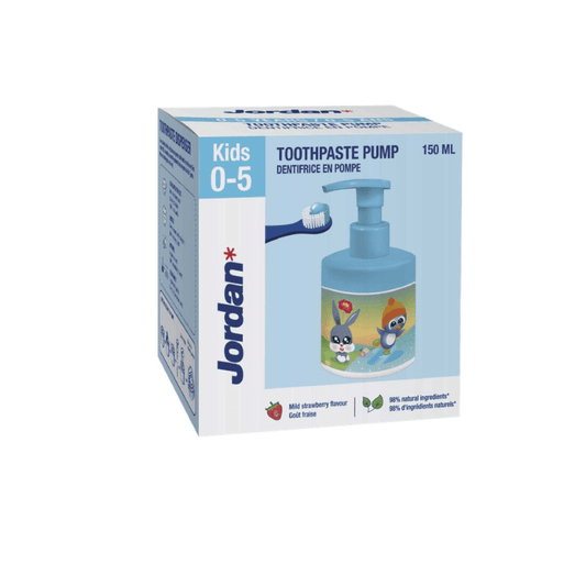 Pasta de Dentes Pump Infantil 0 - 5 anos 150ml, Jordan - O Gato das Fraldas