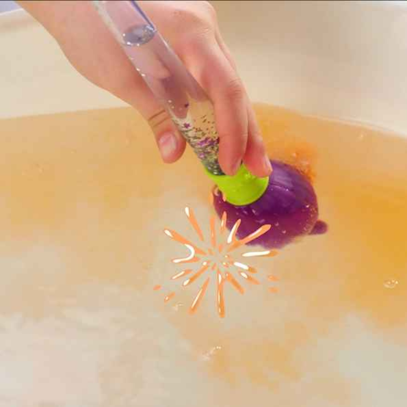 Pincel mágico para o banho baff bombz da Zimpli Kids