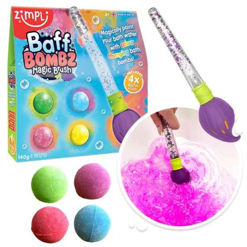 Pincel mágico para o banho baff bombz da Zimpli Kids