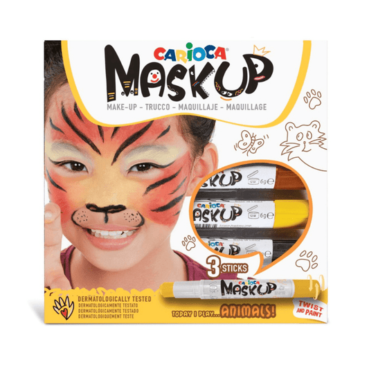 Pintura facial mask up 3 cores, Carioca - O Gato das Fraldas
