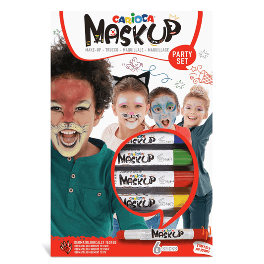Pintura facial mask up 6 cores, Carioca - O Gato das Fraldas