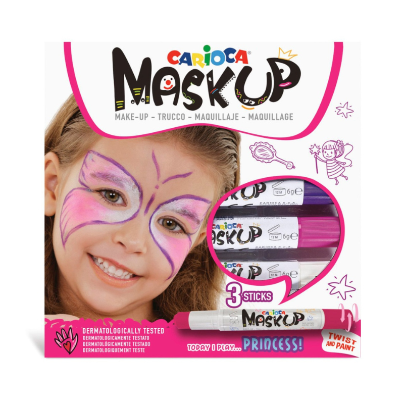 Pintura facial mask up 3 cores, Carioca