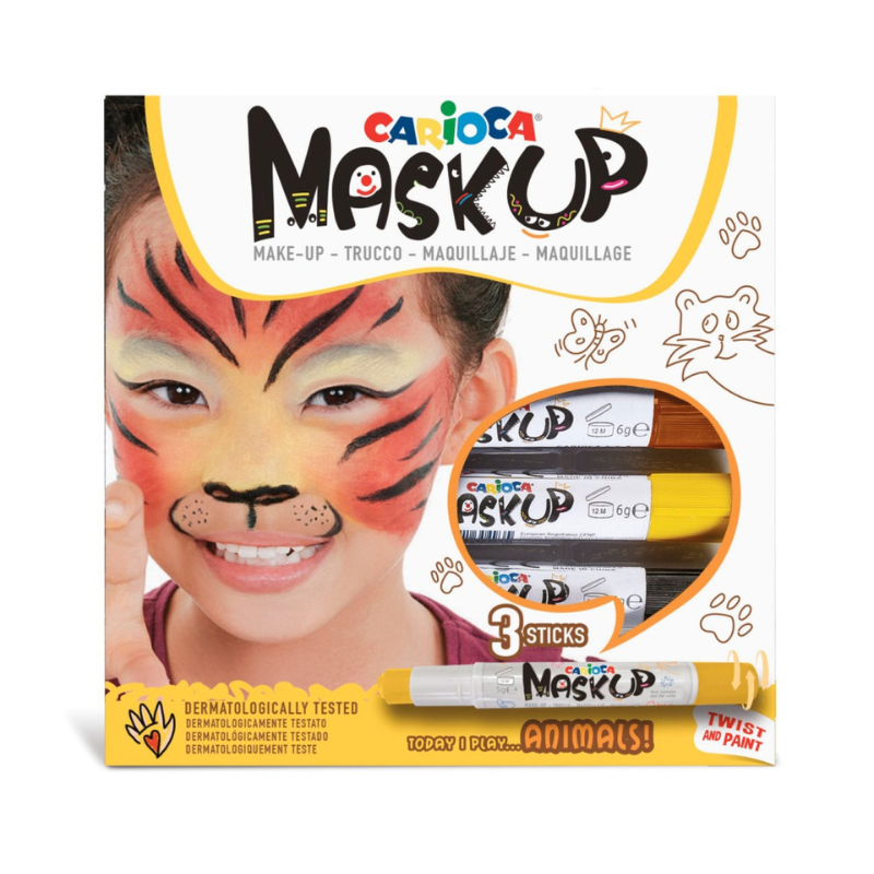 Pintura facial mask up 3 cores, Carioca