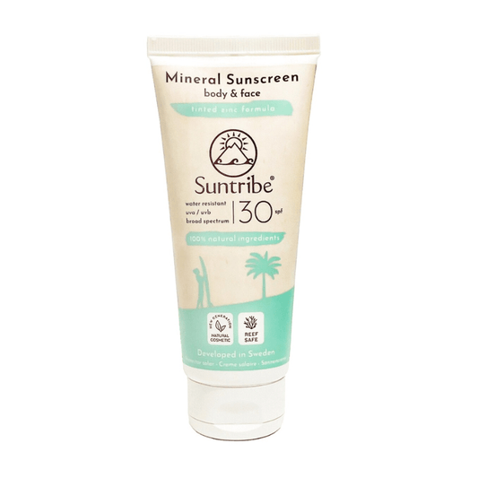 Protetor Solar Mineral Natural Corpo & Rosto FPS 30 (100 ML) Suntribe - O Gato das Fraldas