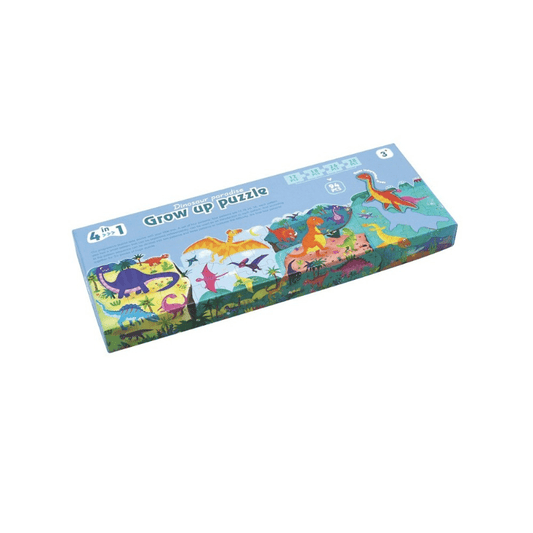 Puzzle 4 em 1 - Paraíso dos Dinossauros - O Gato das Fraldas