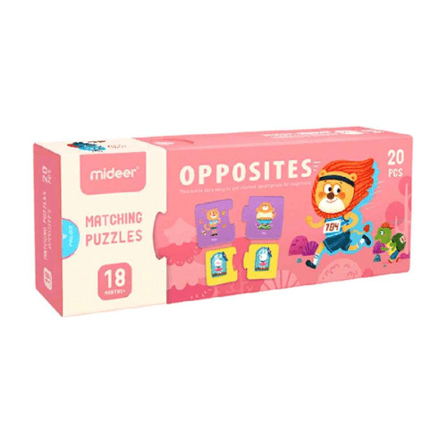 Puzzle de correspondência - Opostos Mideer - O Gato das Fraldas