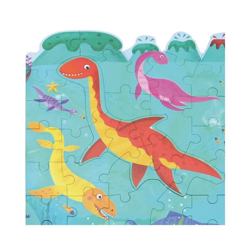 Puzzle 4 em 1 - Paraíso dos Dinossauros