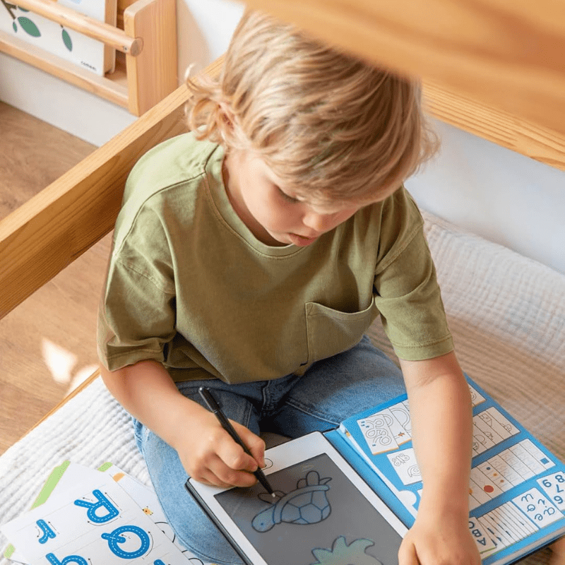 Quadro LCD APLI Kids com 40 Modelos para Pintar e Aprender - O Gato das Fraldas