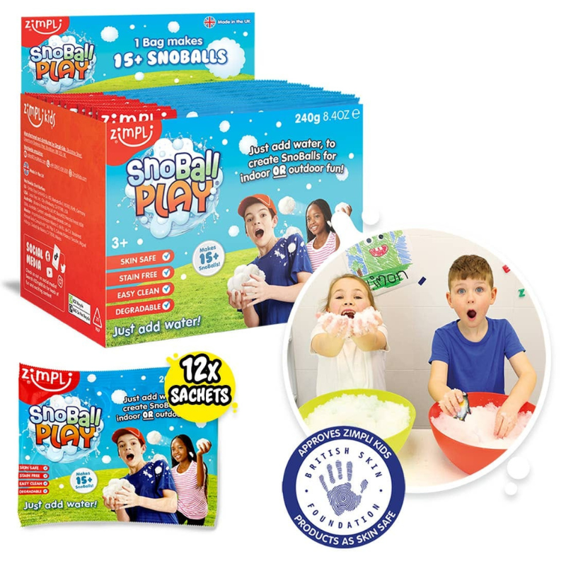 Atividade Sensorial SnoBall Play, 1 Saqueta de 20 gr. - Zimpli Kids