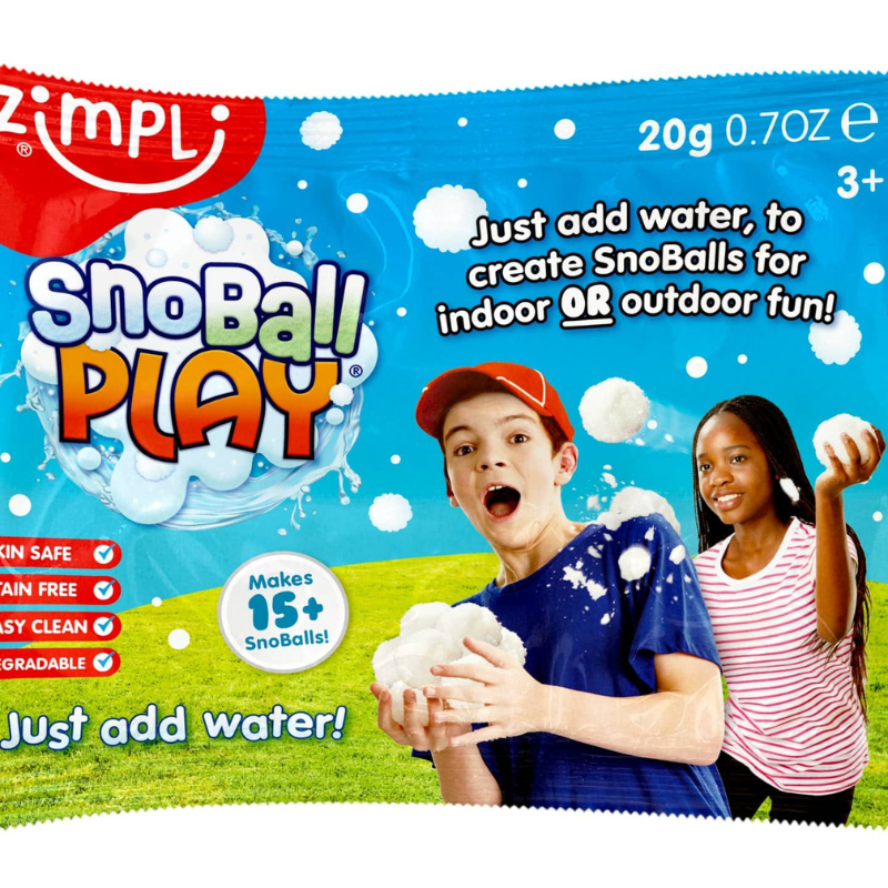 Atividade Sensorial SnoBall Play, 1 Saqueta de 20 gr. - Zimpli Kids