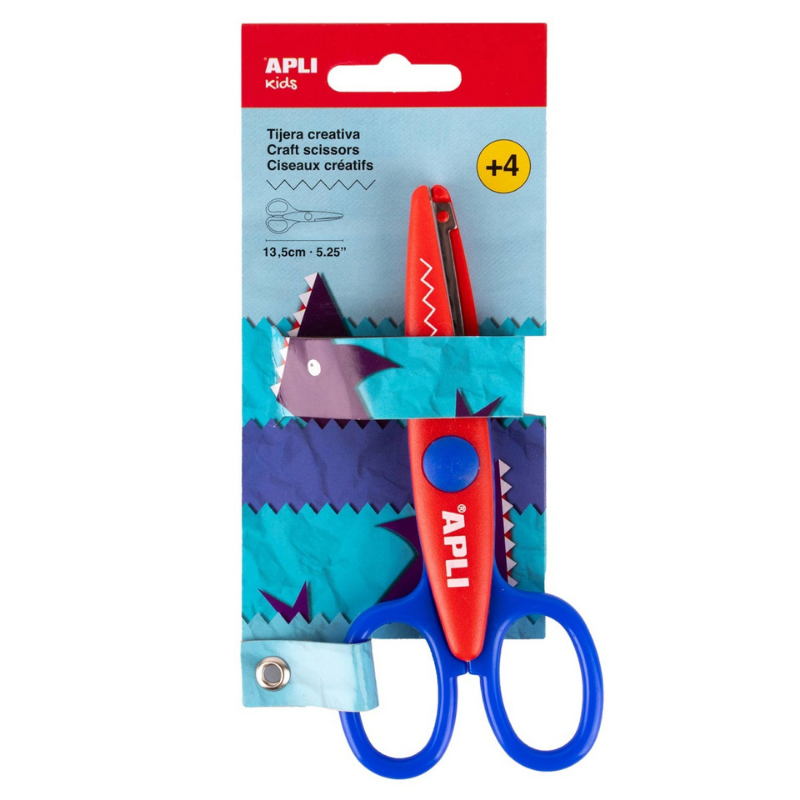 Tesoura Zig-Zag Infantil 13,5 cm – APLI Kids