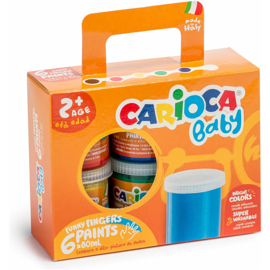 Tinta Carioca Baby para Pintura C/dedos 80mlx8