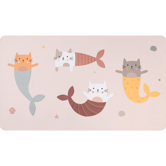 Toalha de Praia Microfibra Mermaid Cats – Monnëka - O Gato das Fraldas