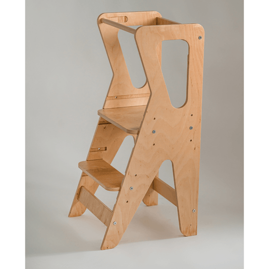 Torre de Aprendizagem Ajustável em Madeira – Luna Toys - O Gato das Fraldas