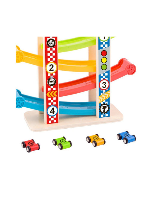 Torre de deslizamento c/ 4 carros Andreu Toys - O Gato das Fraldas