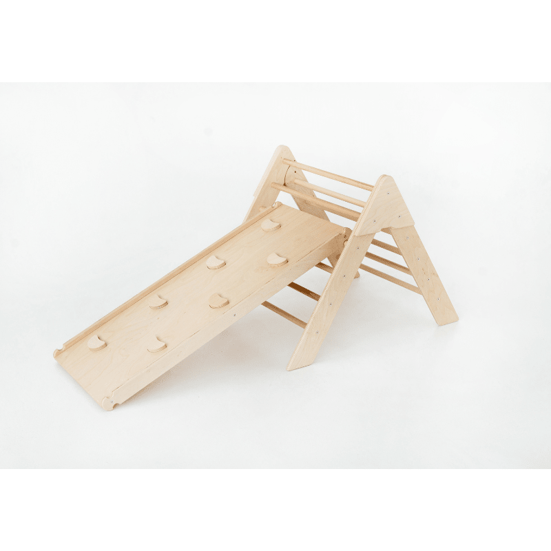 Triângulo Pikler com Rampa Deslizante – Luna Toys - O Gato das Fraldas